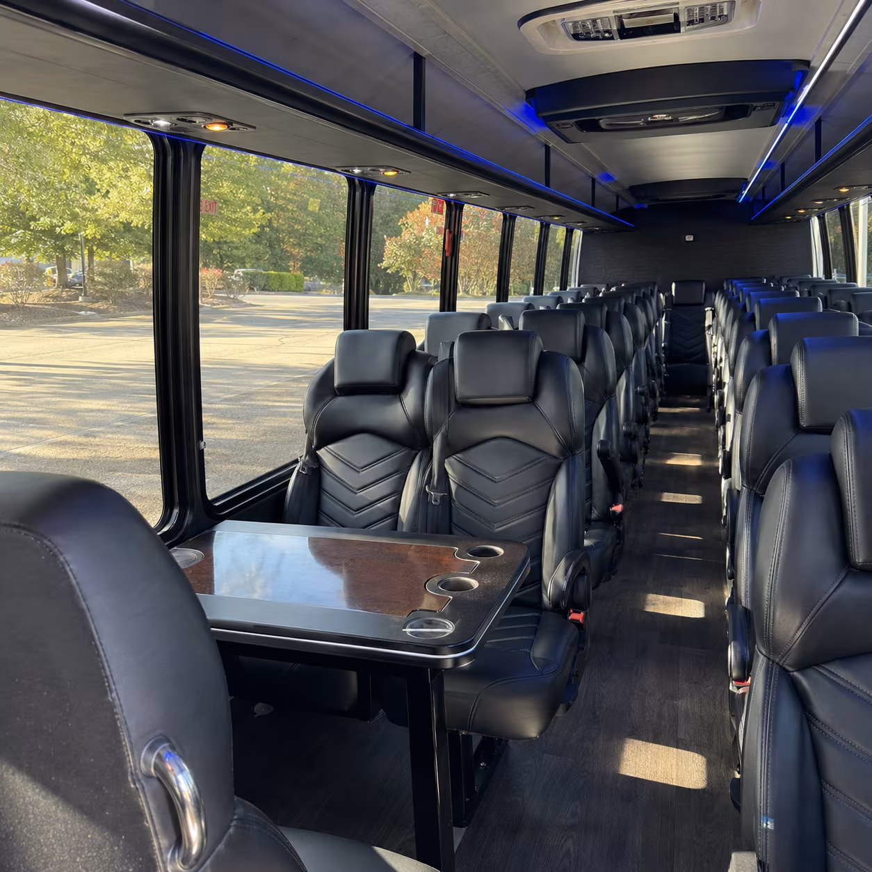 bowie 28 passenger minibus inside