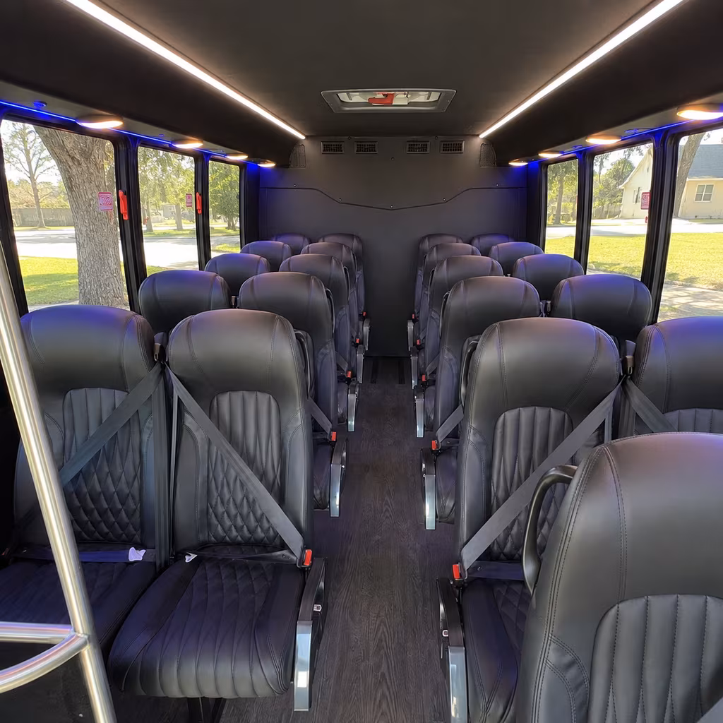 bowie 28 passenger minibus interior