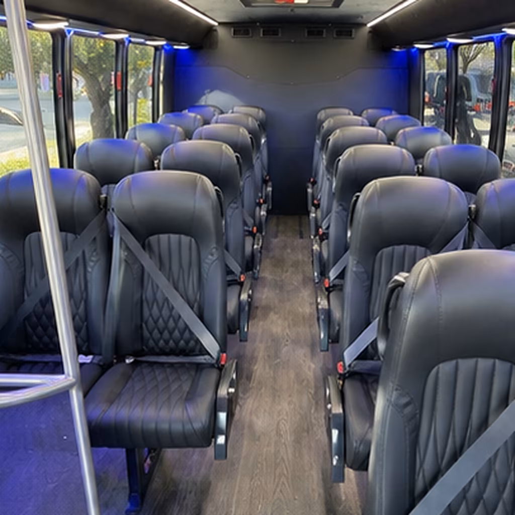 bowie 35 passenger minibus interior