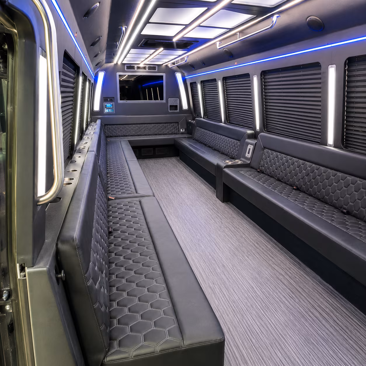 bowie 40 passenger party bus interior
