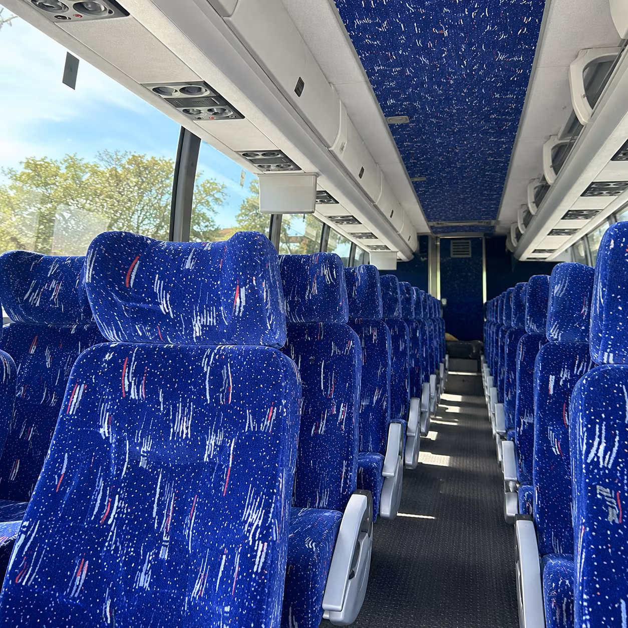 bowie charter bus inside